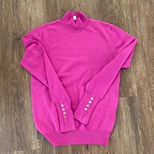 Skies Are Blue Pink Turtleneck Sweater